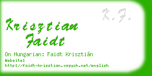 krisztian faidt business card